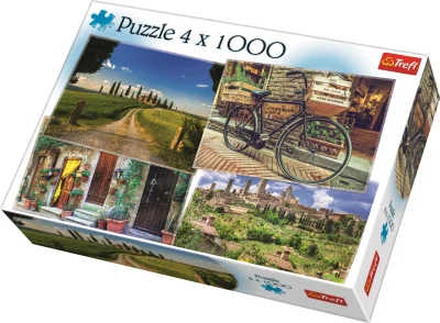 Obrázek k produktu Puzzle Krásy Toskánska 4x1000 dílků