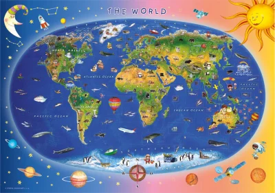 Obrázek k produktu Puzzle Mapa světa XL 300 dílků