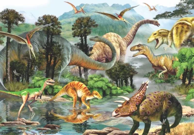 Obrázek k produktu Puzzle Svět pravěkých dinosaurů 260 dílků