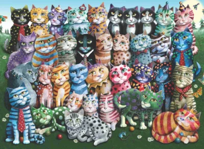 Obrázek k produktu Puzzle Kočičí rodinné shledání 1000 dílků