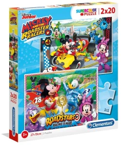 Obrázek k produktu Puzzle Mickey a závodníci 2x20 dílků