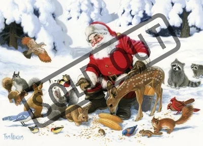 Obrázek k produktu Rodinné puzzle Santa se zvířecími přáteli 350 dílků