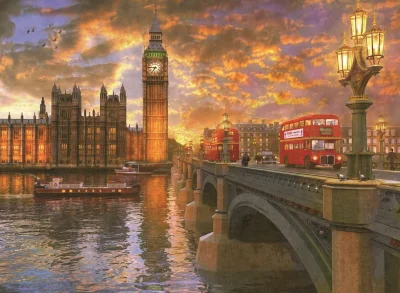 Obrázek k produktu Puzzle Soumrak nad Westminsterem 1000 dílků