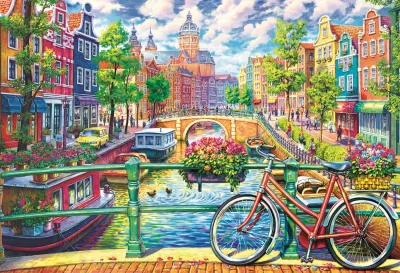 Obrázek k produktu Puzzle Amsterdamský kanál 1500 dílků
