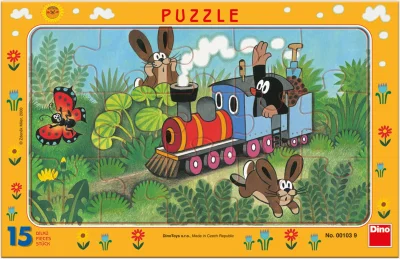 Obrázek k produktu Puzzle Krtek a lokomotiva 15 dílků