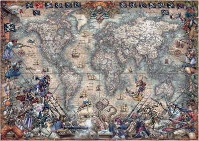 Obrázek k produktu Puzzle Pirátská mapa 2000 dílků
