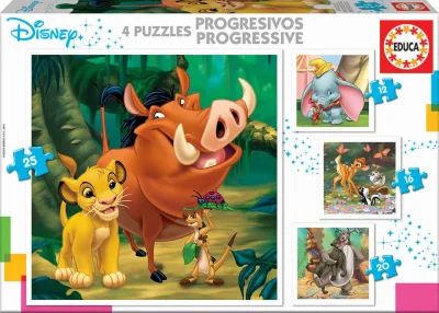 Obrázek k produktu Puzzle Disney pohádky 4v1 (12,16,20,25 dílků)