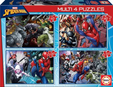 Obrázek k produktu Puzzle Spiderman 4v1 (50,80,100,150 dílků)