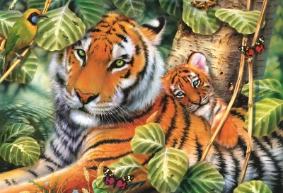 Obrázek k produktu Puzzle Tygr s mládětem 1500 dílků