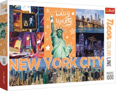 Obrázek k produktu Puzzle Neon Color Line New York 1000 dílků