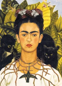 Obrázek k produktu Puzzle Portrét Frídy Kahlo s trnovým náhrdelníkem 1000 dílků