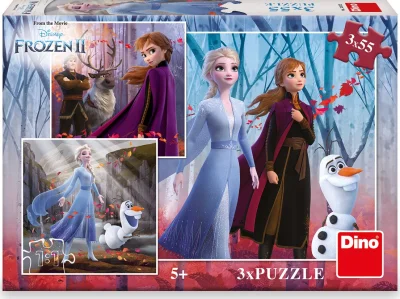 Obrázek k produktu Puzzle Ledové království 2, 3x55 dílků