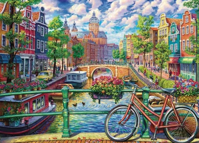 Obrázek k produktu Puzzle Amsterdamský kanál 1000 dílků