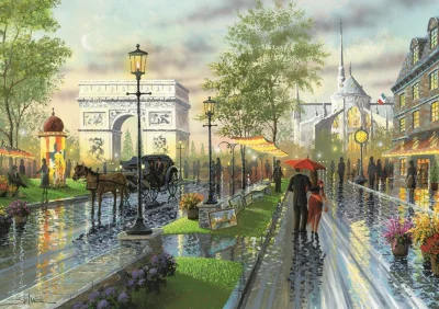 Obrázek k produktu Puzzle Jarní procházka Paříží 1000 dílků