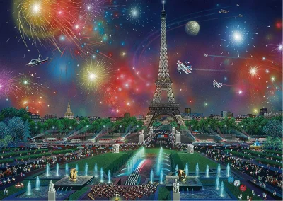 Obrázek k produktu Puzzle Ohňostroj nad Eiffelovou věží 1000 dílků