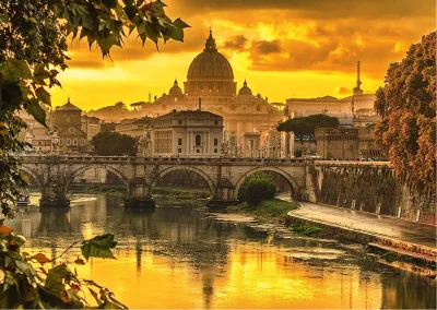 Obrázek k produktu Puzzle Zlaté světlo nad Římem 1000 dílků