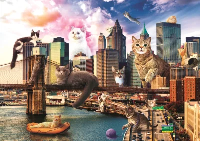 Obrázek k produktu Puzzle Legrační města: Kočky v New Yorku 1000 dílků