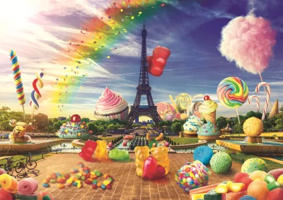 Obrázek k produktu Puzzle Legrační města: Sladká Paříž 1000 dílků