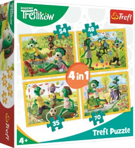 Obrázek k produktu Puzzle Treflíci: Společné chvíle 4v1 (35,48,54,70 dílků)