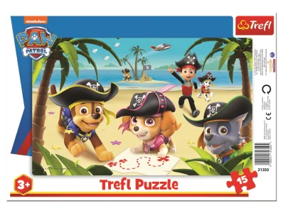 Obrázek k produktu Puzzle Tlapková patrola: Pirátská výprava 15 dílků