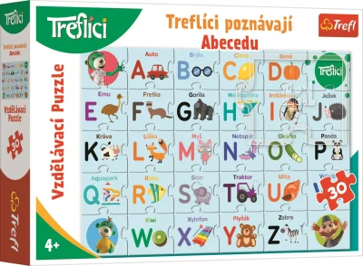Obrázek k produktu Puzzle Treflíci poznávají abecedu 30 dílků