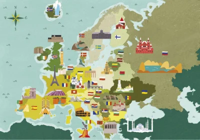 Obrázek k produktu Puzzle Prozkoumej mapu: Evropské země 250 dílků