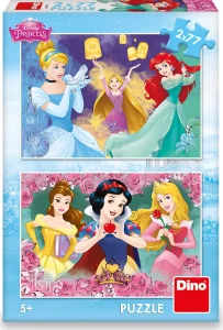 Obrázek k produktu Puzzle Disney princezny 2x77 dílků