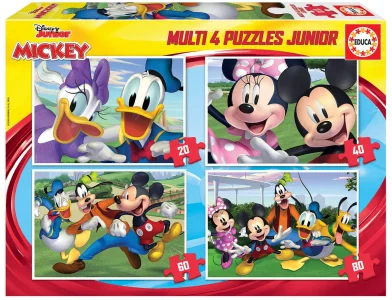 Obrázek k produktu Puzzle Mickey Mouse a přátelé 4v1 (20,40,60,80 dílků)
