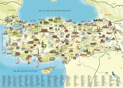 Obrázek k produktu Puzzle Turecko: Kulturní mapa 260 dílků