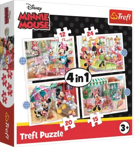 Obrázek k produktu Puzzle Minnie s přáteli 4v1 (12,15,20,24 dílků)