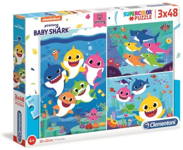 Obrázek k produktu Puzzle Baby Shark 3x48 dílků