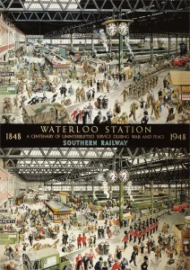 Obrázek k produktu Puzzle Stanice Waterloo v roce 1848 a 1948, 1000 dílků