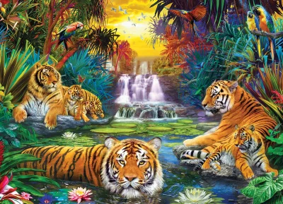Obrázek k produktu Puzzle Tygří ráj XL 500 dílků