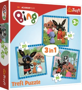 Obrázek k produktu Puzzle Bing: Zábava s přáteli 3v1 (20,36,50 dílků)