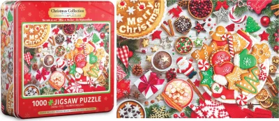 Obrázek k produktu Puzzle v plechové krabičce Vánoční stůl 1000 dílků