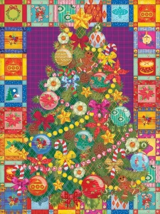 Obrázek k produktu Puzzle Vánoční stromek na přikrývce XL 275 dílků