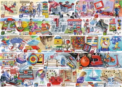 Obrázek k produktu Puzzle Abeceda her a hraček 1000 dílků