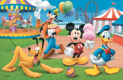 Obrázek k produktu Puzzle Mickey Mouse: V zábavním parku 54 dílků