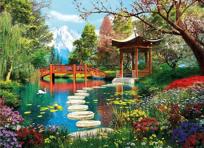Obrázek k produktu Puzzle Zahrada Fuji, Japonsko 1000 dílků