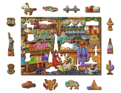 Obrázek k produktu Dřevěné puzzle Sladké dobrodružství 2v1, 200 dílků EKO