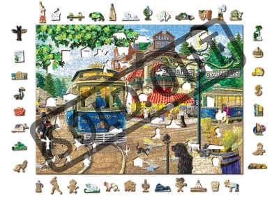 Obrázek k produktu Dřevěné puzzle Viktoriánská ulice 2v1, 1010 dílků EKO