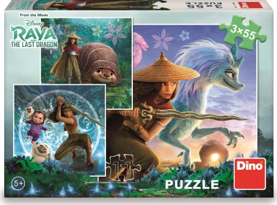 Obrázek k produktu Puzzle Raya a kamarádi 3x55 dílků