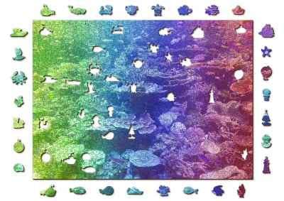 Obrázek k produktu Dřevěné puzzle Korálový útes 2v1, 1010 dílků EKO