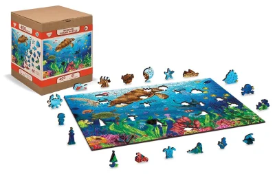 Obrázek k produktu Dřevěné puzzle Potápěčský ráj 2v1, 400 dílků EKO