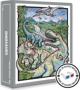 Obrázek k produktu Puzzle Dinosaurs 3D s brýlemi 500 dílků
