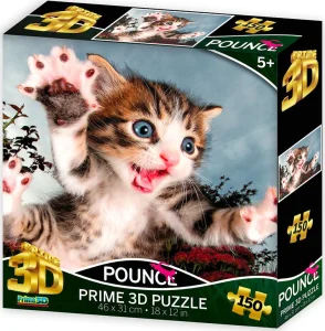 Obrázek k produktu Puzzle Skákající kočka: Chicken 3D 150 dílků