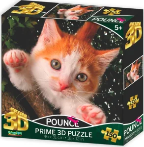 Obrázek k produktu Puzzle Skákající kočka: Jennifer 3D 150 dílků