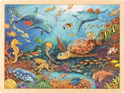 Obrázek k produktu Dřevěné puzzle Velký bariérový útes 96 dílků