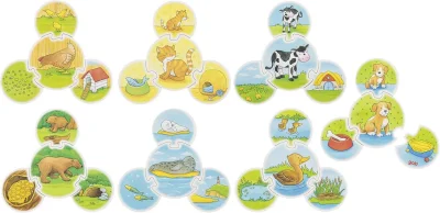 Obrázek k produktu Dřevěné puzzle Zvířátka 7x4 dílků