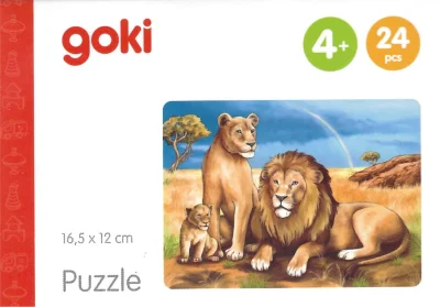 Obrázek k produktu Dřevěné puzzle Africká zvířata: Lvi 24 dílků